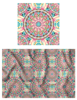 Mandala Fabric Tile Design | Graphic Design by Lezette_G