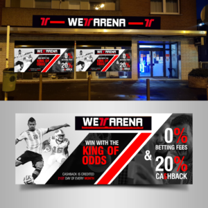 Schaufenster Beklebung einer Sportwett Firma | Billboard Design by Designers Hub