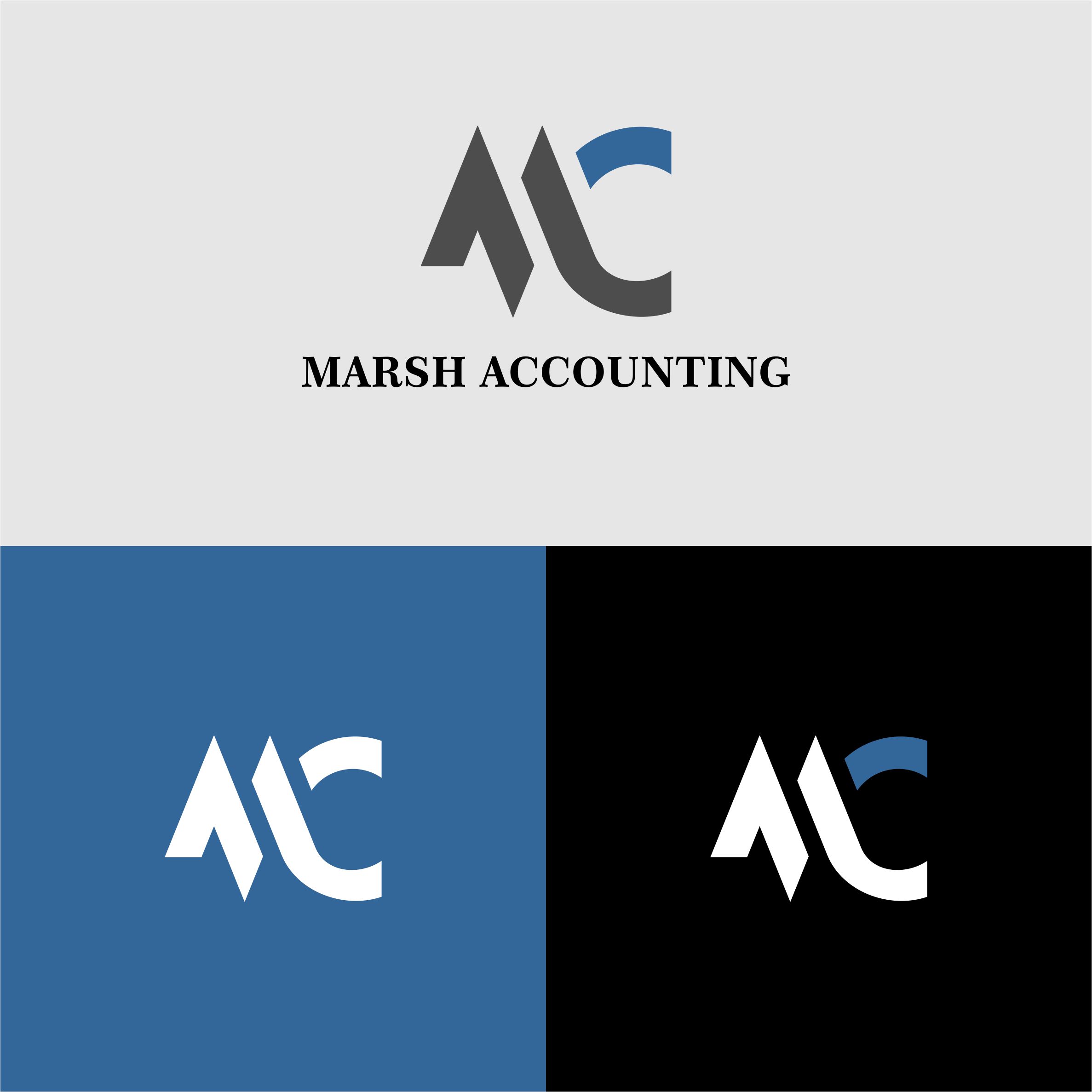 Logo and Business Card Design by Mochi31 for Marsh Accounting Ltd | Design #27647096