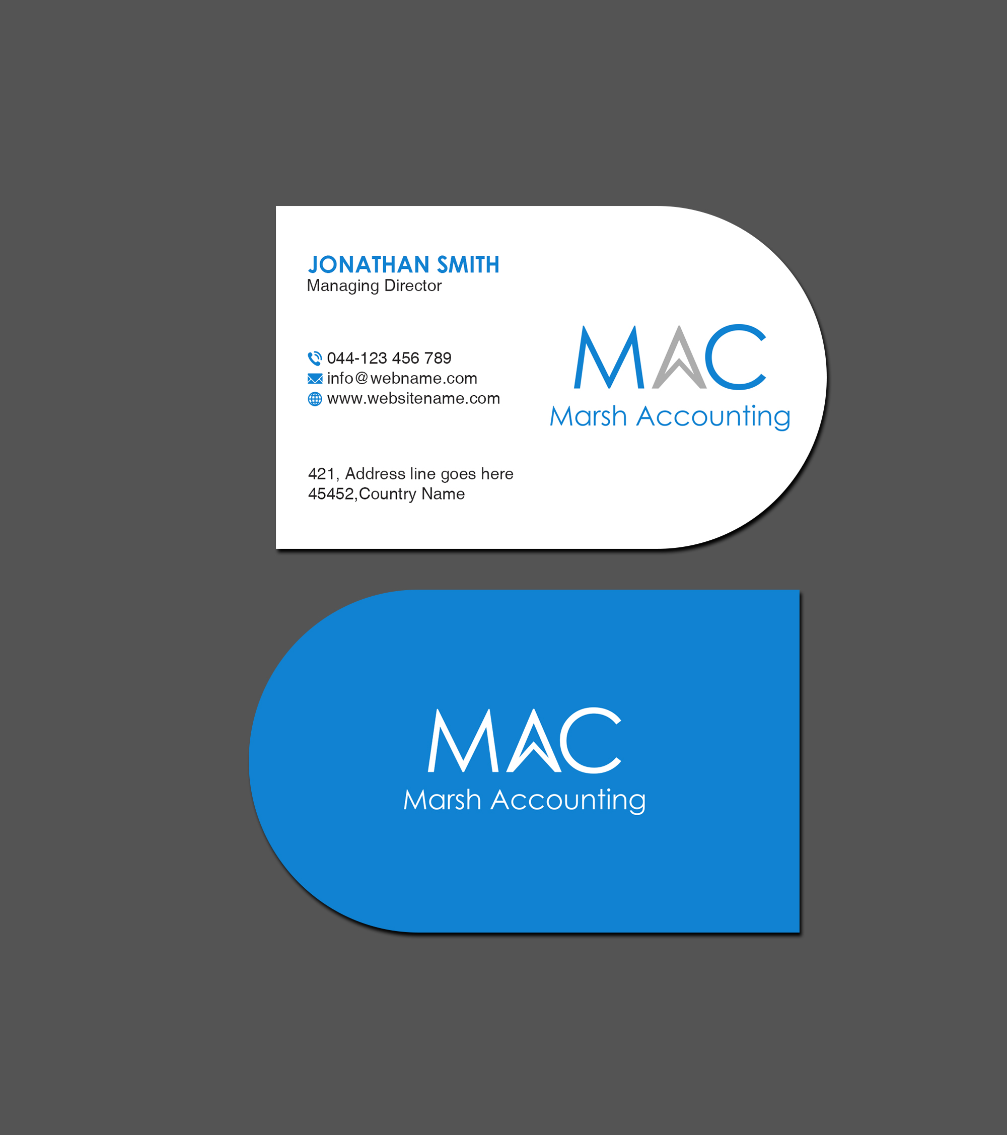 Logo and Business Card Design by Creations Box 2015 for Marsh Accounting Ltd | Design #27632374