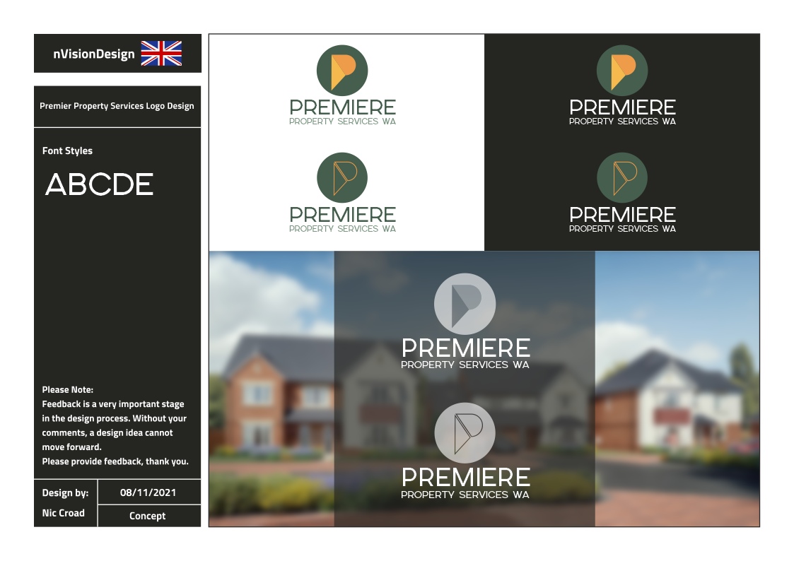 Logo Design by nvisiondesign.co.uk for Premier Property Services WA  | Design #27624600