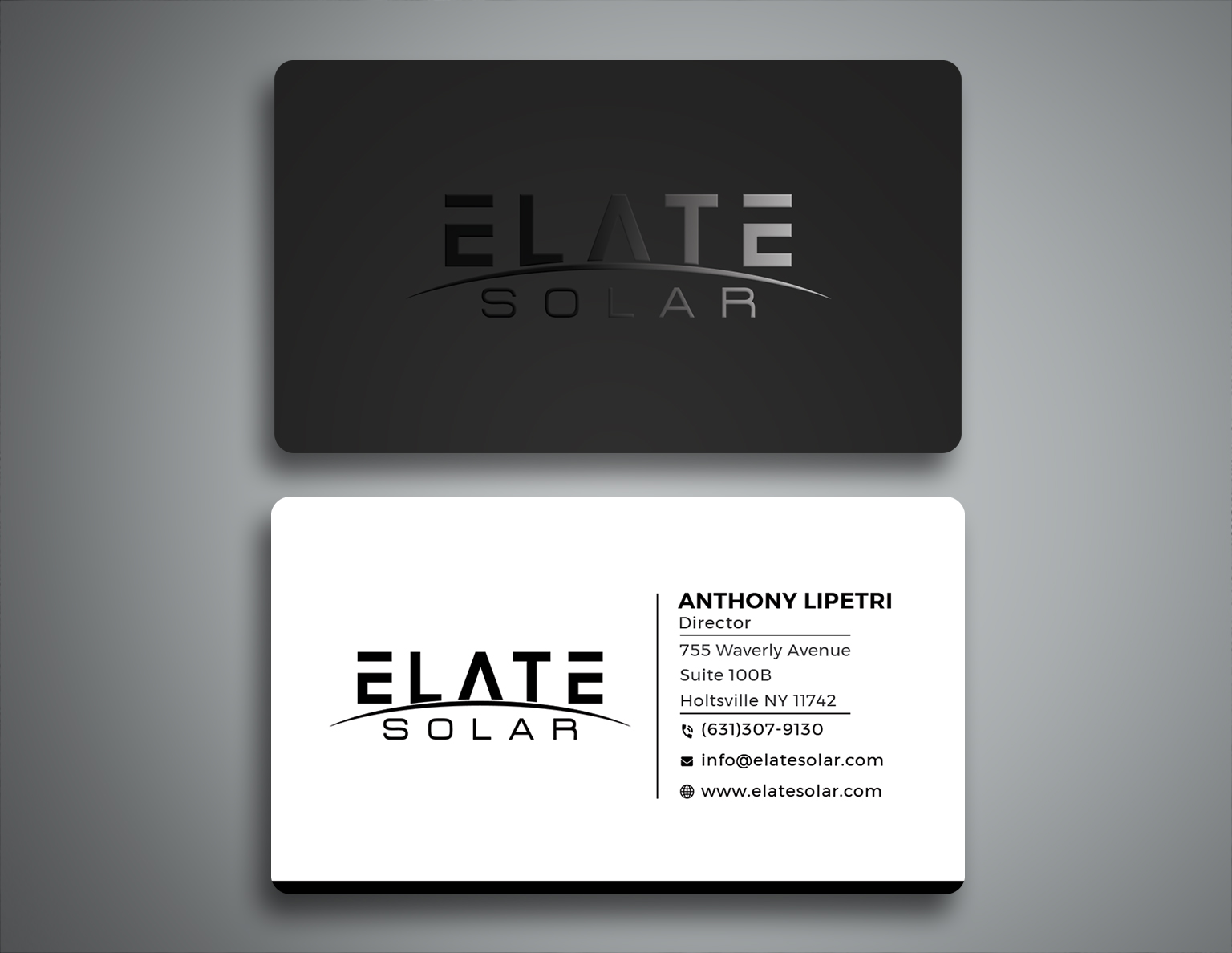 Business Card Design by Creative Moon Design for Elate Solar | Design #27625660