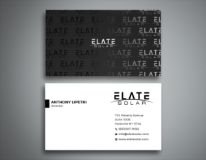 Design de Carte de Visite par Creative Moon Design pour Elate Solar | Design : #27625662