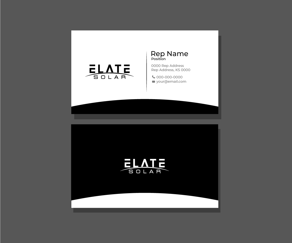 Business Card Design by GodHand for Elate Solar | Design #27631219