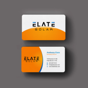 Business Card Design by INDIAN_Ashok for Elate Solar | Design: #27625770