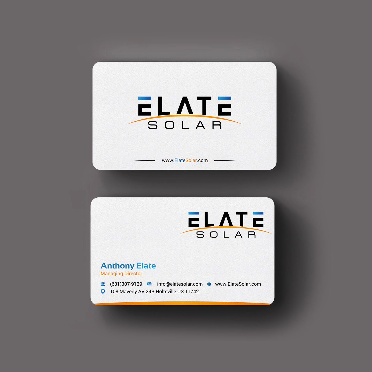 Business Card Design by INDIAN_Ashok for Elate Solar | Design #27625777