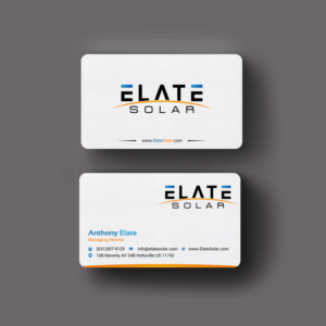 Business Card Design by INDIAN_Ashok for Elate Solar | Design: #27625777