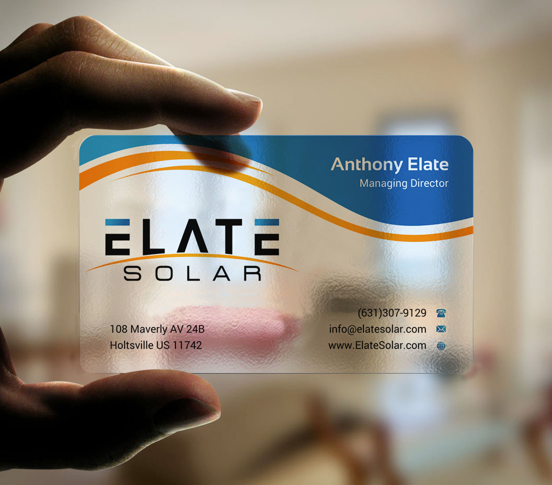Visitenkarten-Design von INDIAN_Ashok für Elate Solar | Design #27625808