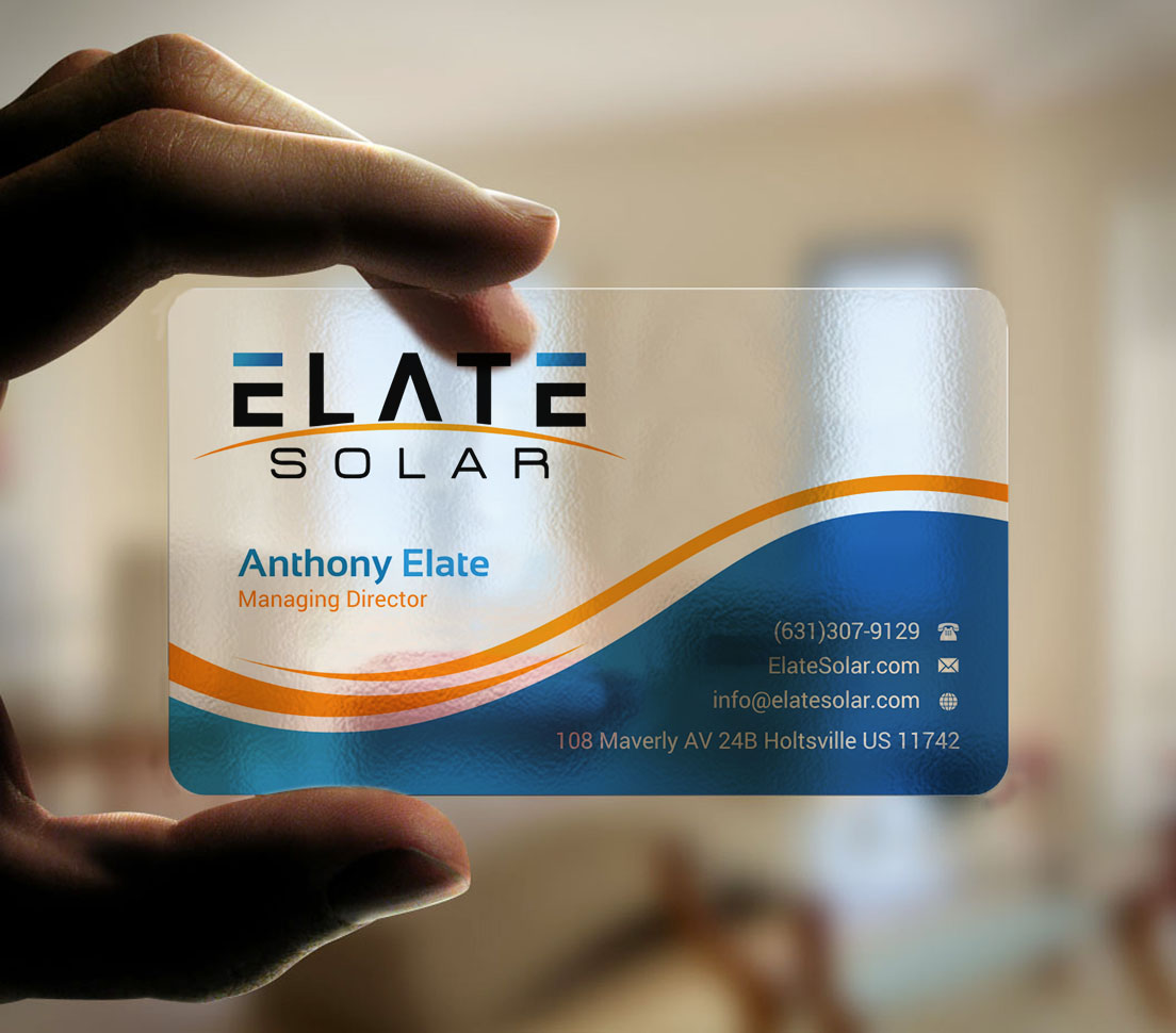 Visitenkarten-Design von INDIAN_Ashok für Elate Solar | Design #27625809