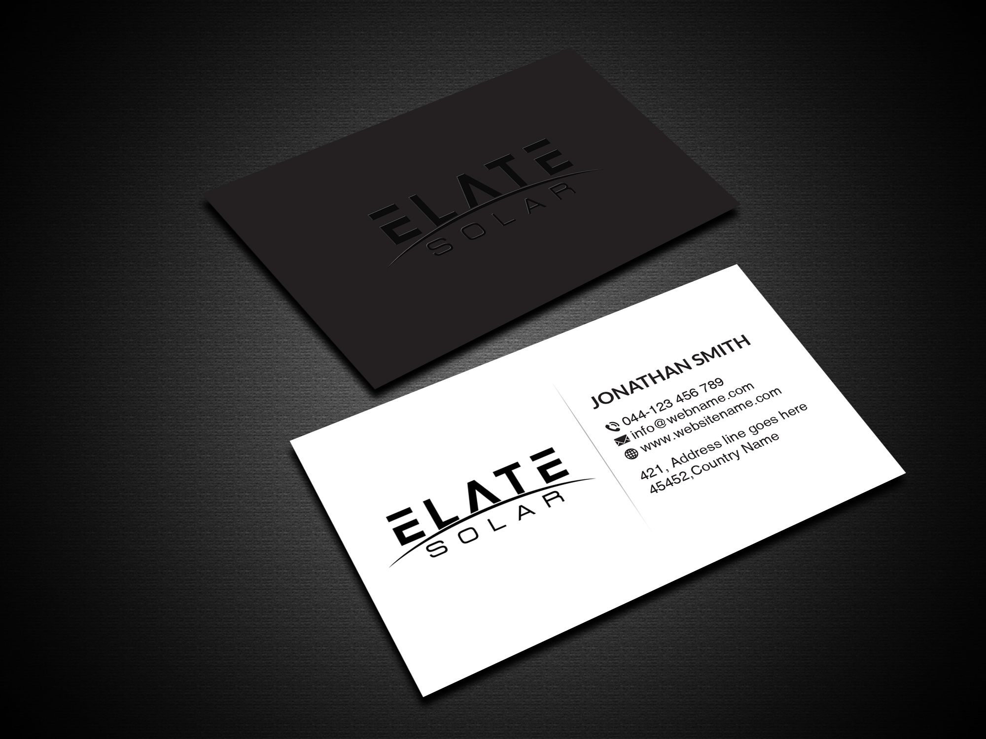 Visitenkarten-Design von Creations Box 2015 für Elate Solar | Design #27629494