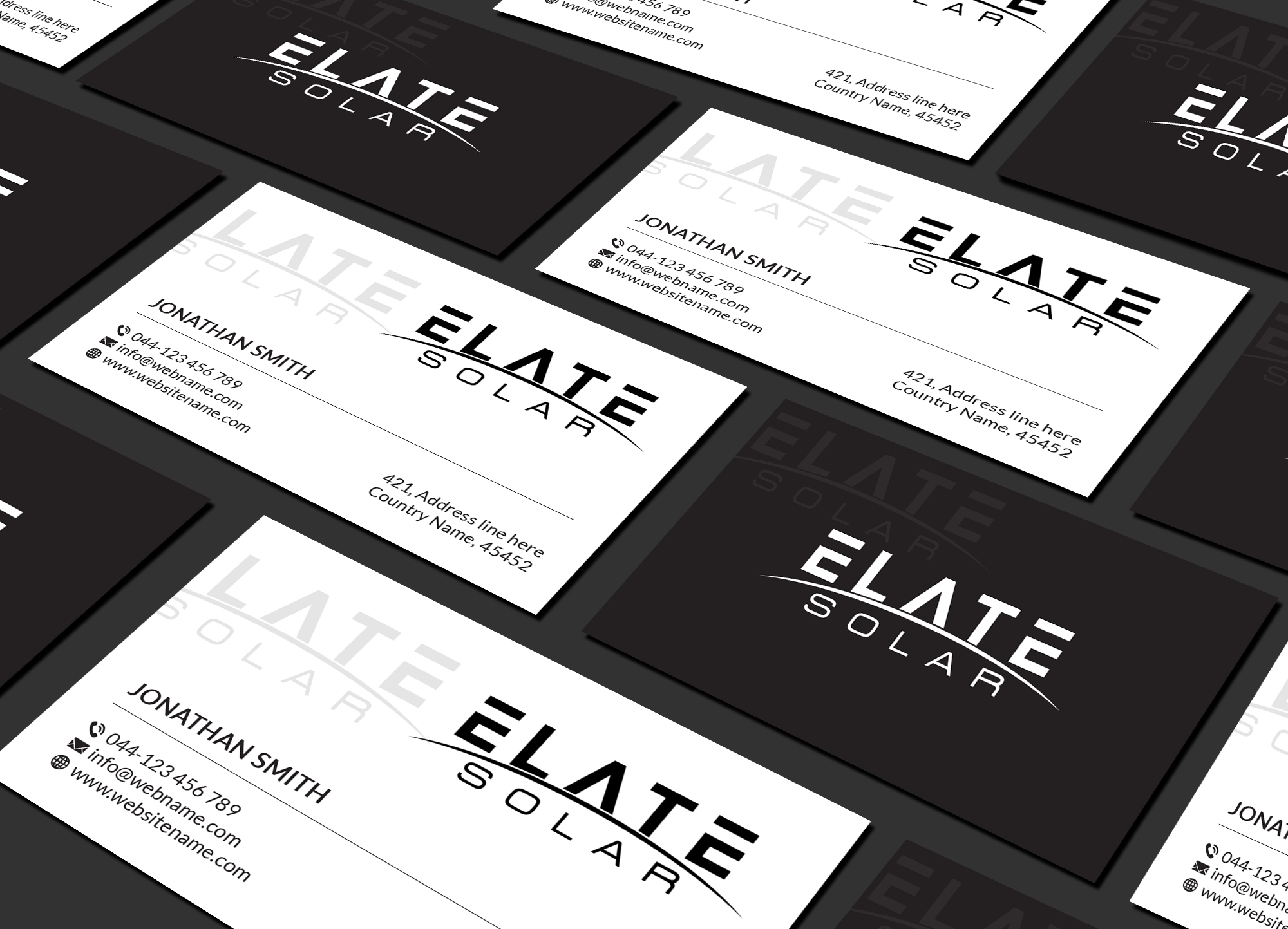 Business Card Design by Creations Box 2015 for Elate Solar | Design #27629500