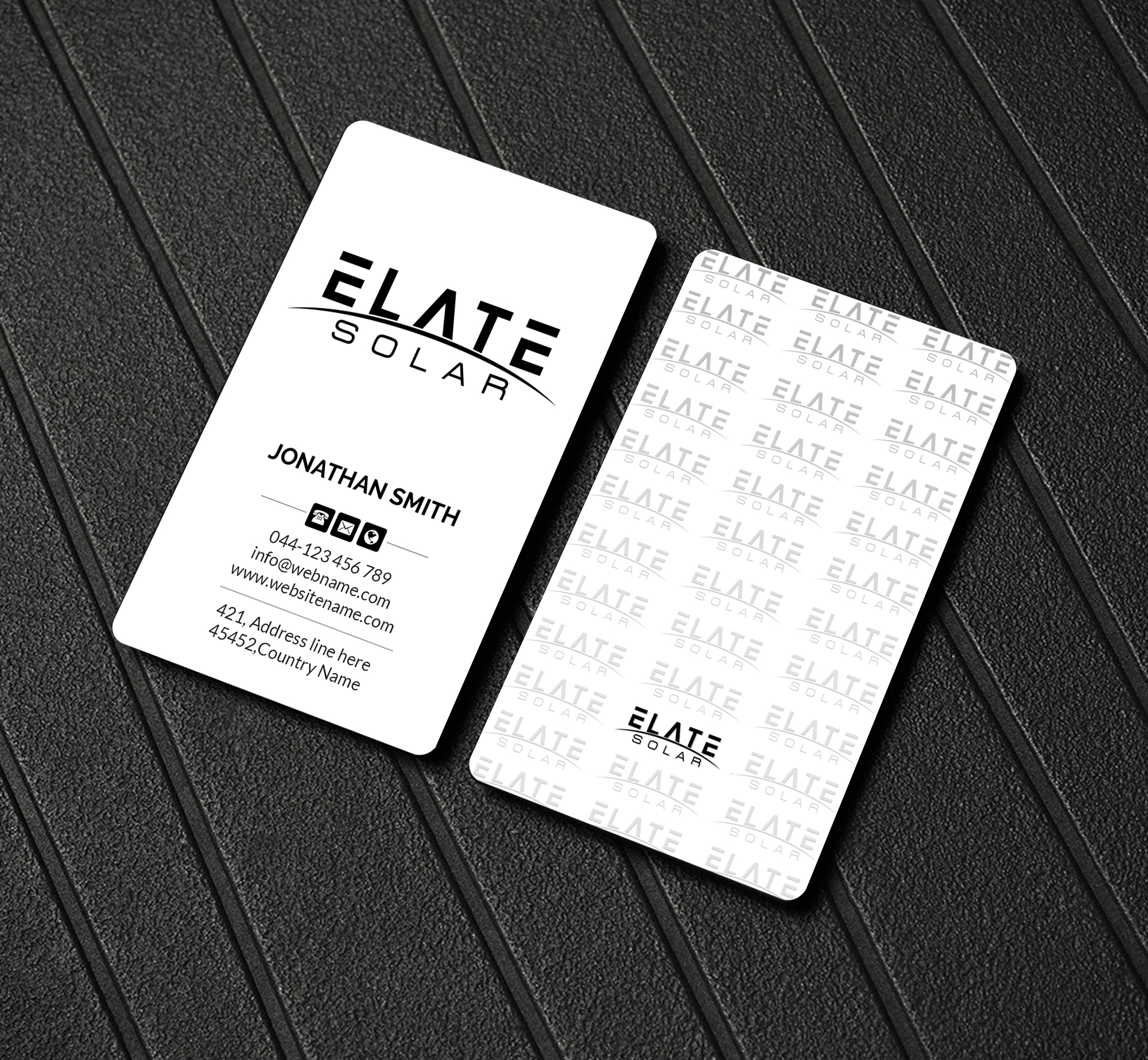 Business Card Design by Creations Box 2015 for Elate Solar | Design #27629506