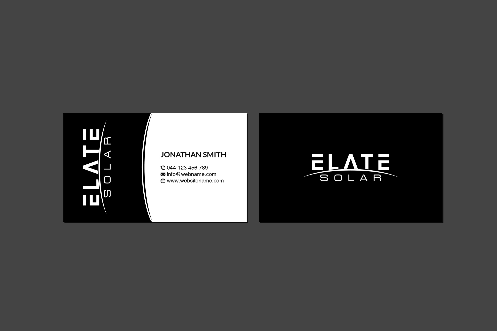 Business Card Design by Creations Box 2015 for Elate Solar | Design #27629510