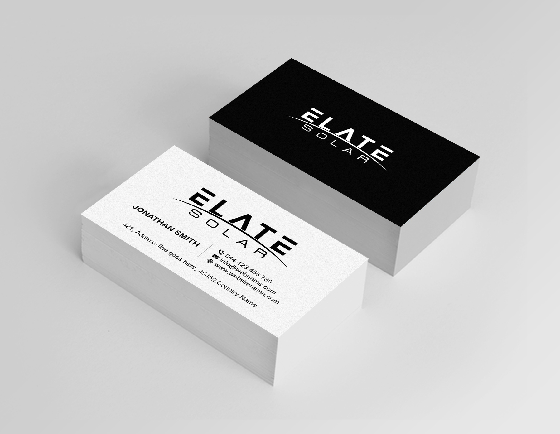 Business Card Design by Creations Box 2015 for Elate Solar | Design #27629513