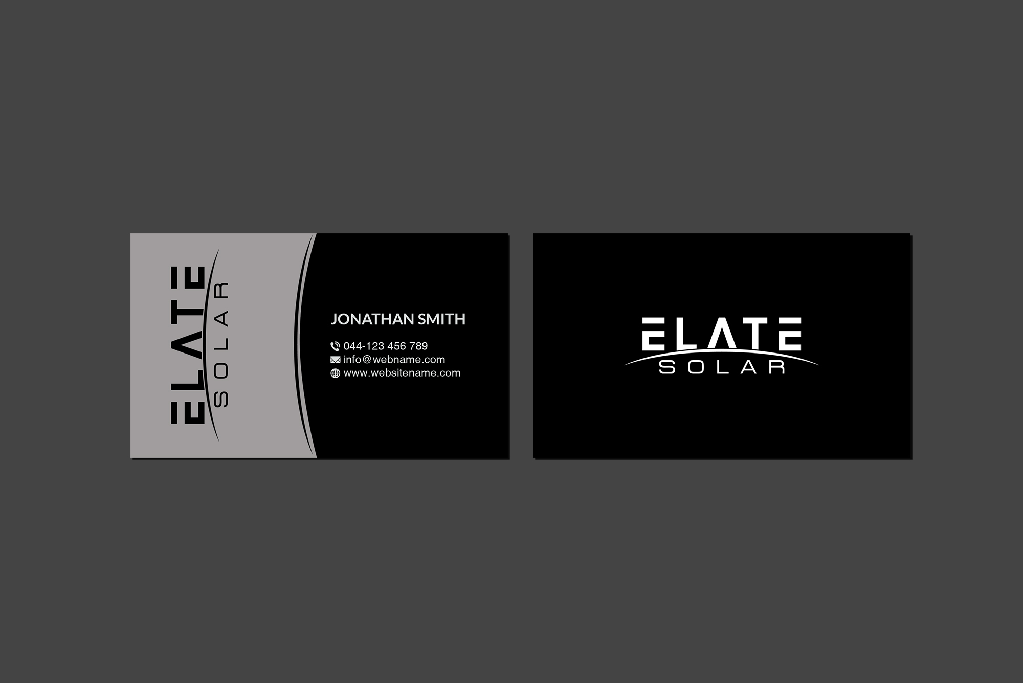 Business Card Design by Creations Box 2015 for Elate Solar | Design #27629514