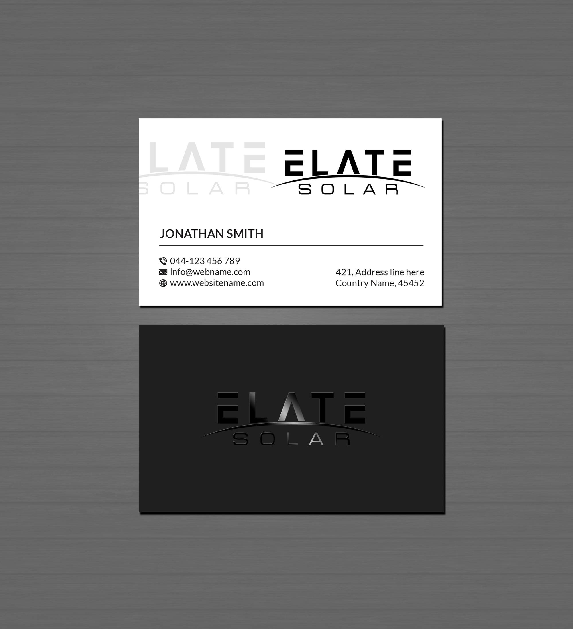Business Card Design by Creations Box 2015 for Elate Solar | Design #27629518