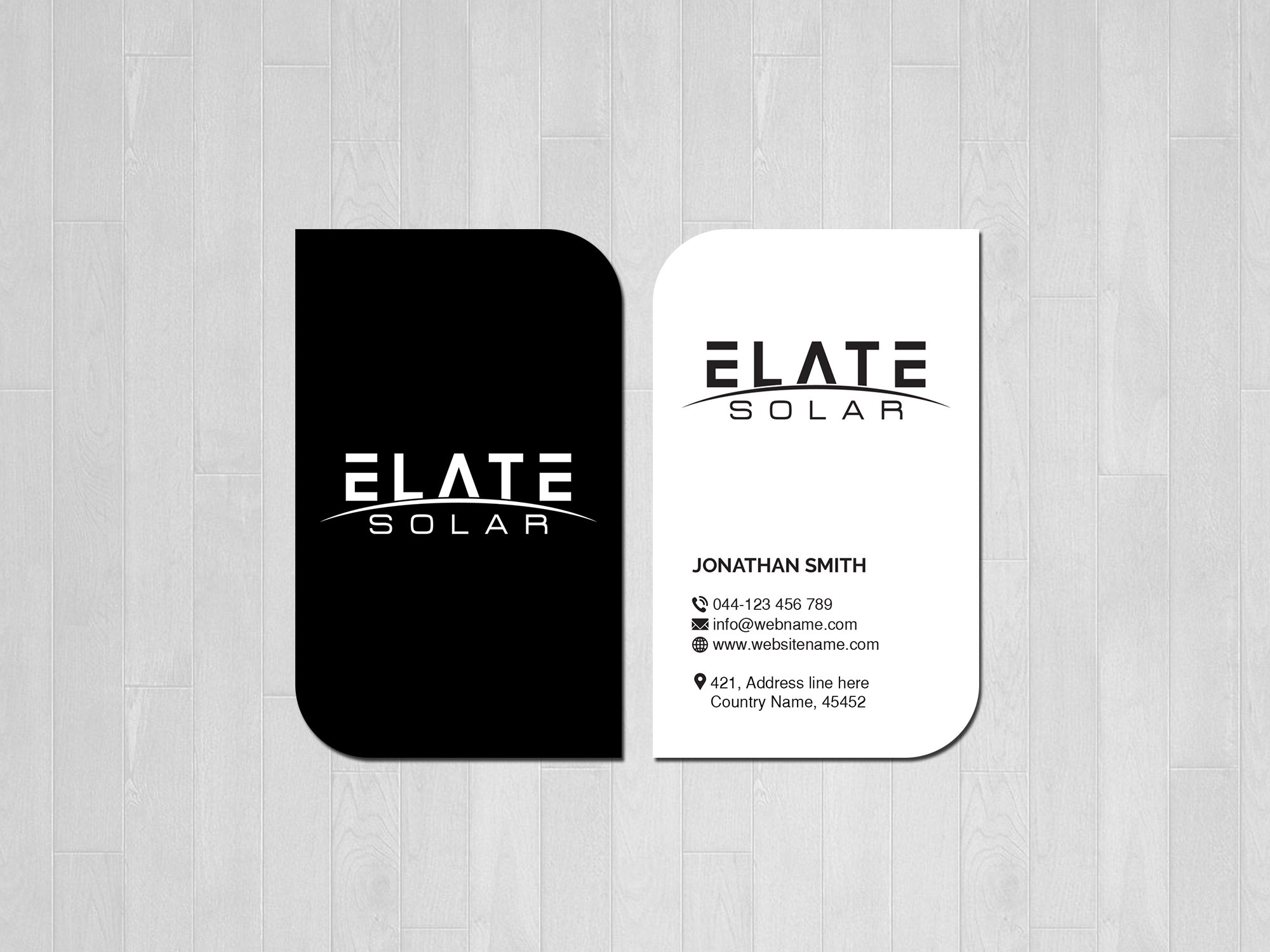 Business Card Design by Creations Box 2015 for Elate Solar | Design #27629520