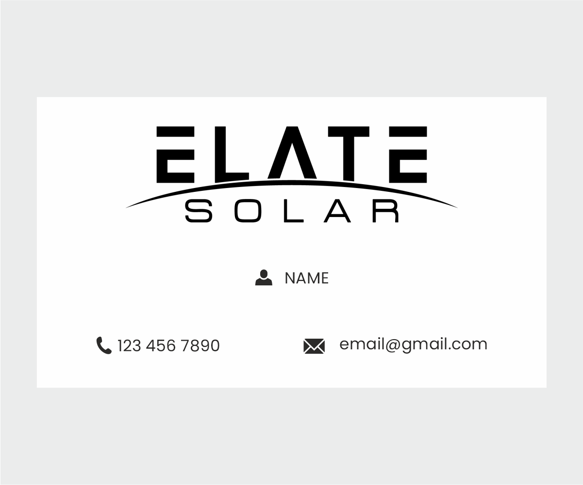 Business Card Design by SM Graphics for Elate Solar | Design #27624602