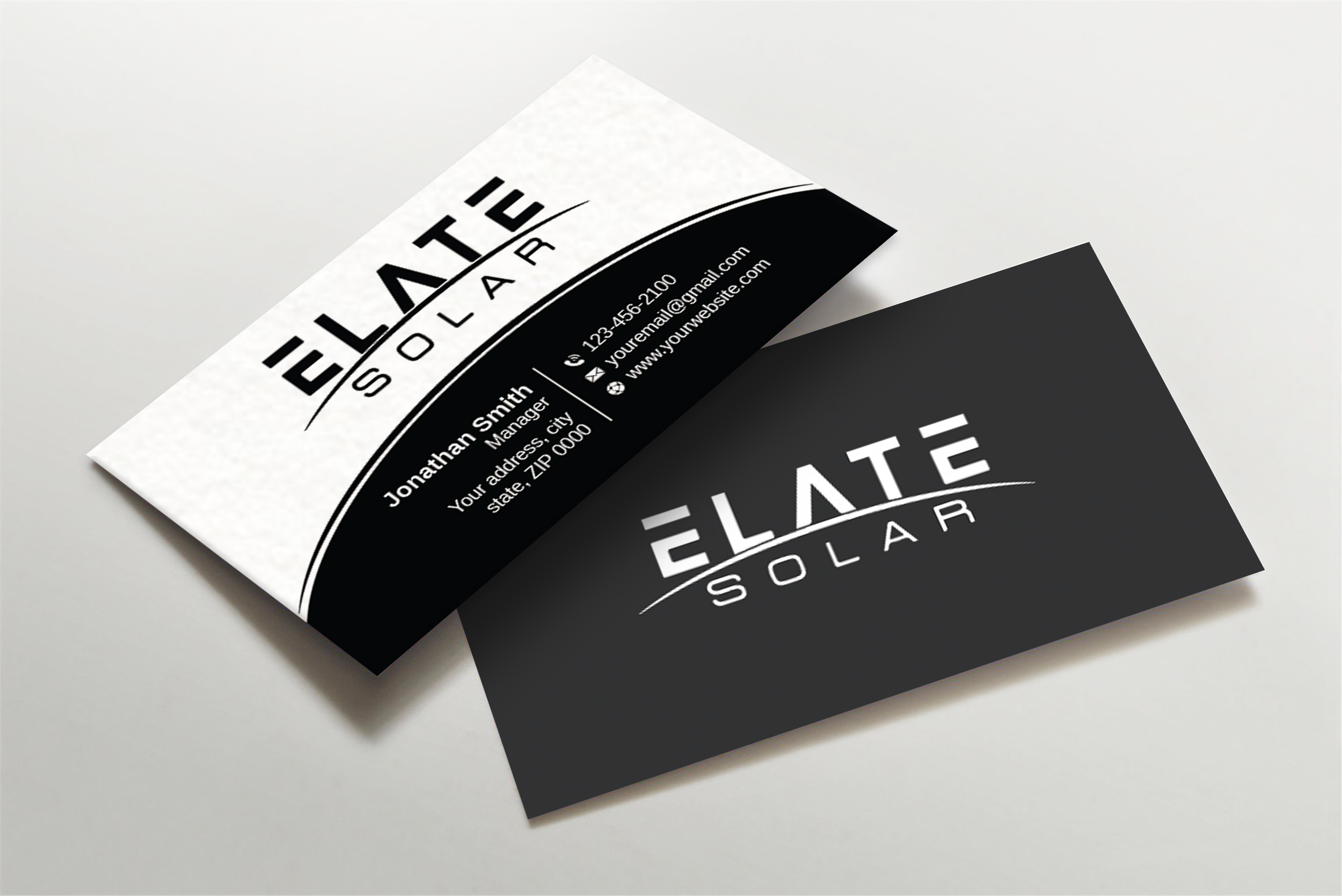 Business Card Design by LAXMI DESIGNHUB for Elate Solar | Design #27630806