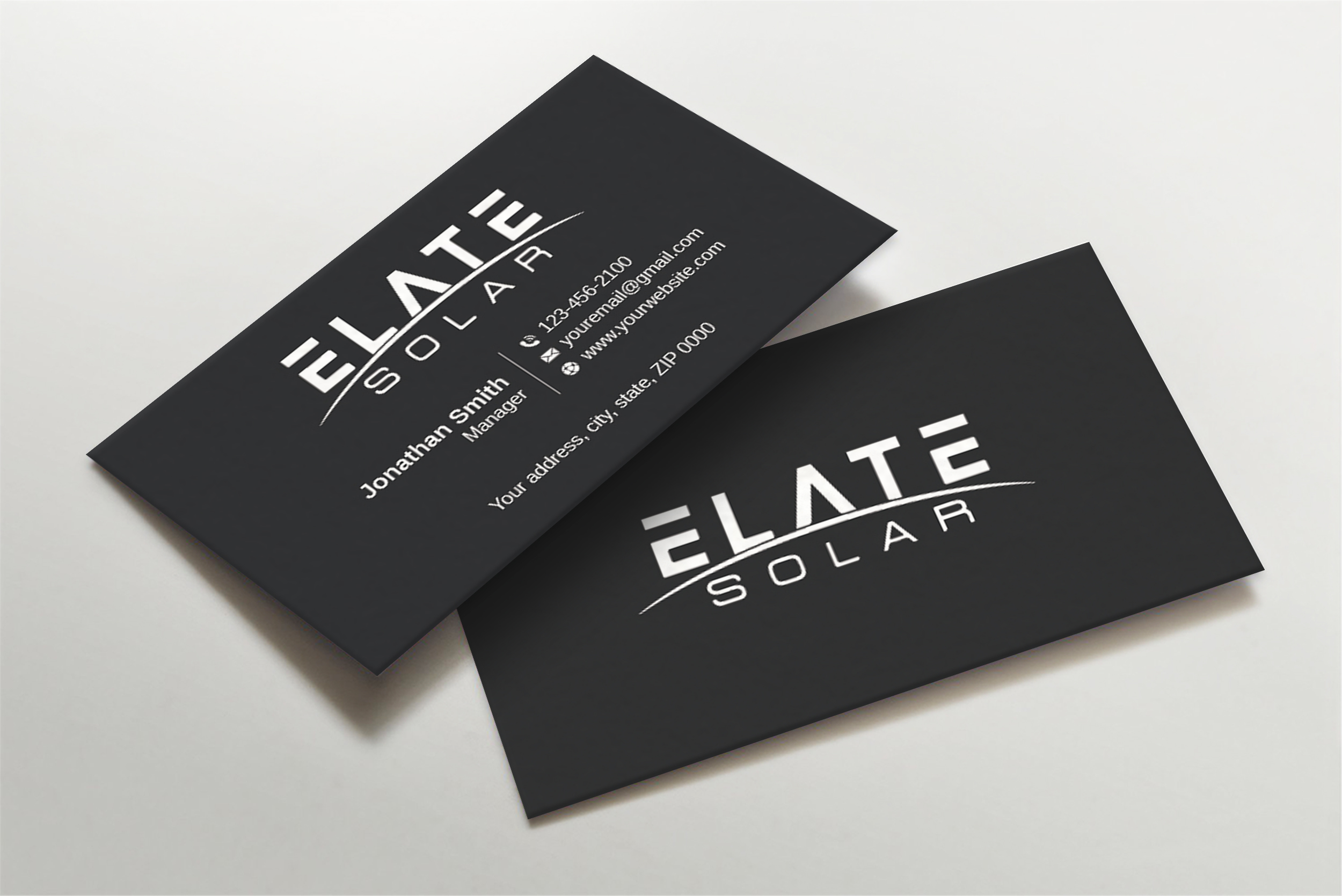 Business Card Design by LAXMI DESIGNHUB for Elate Solar | Design #27630815