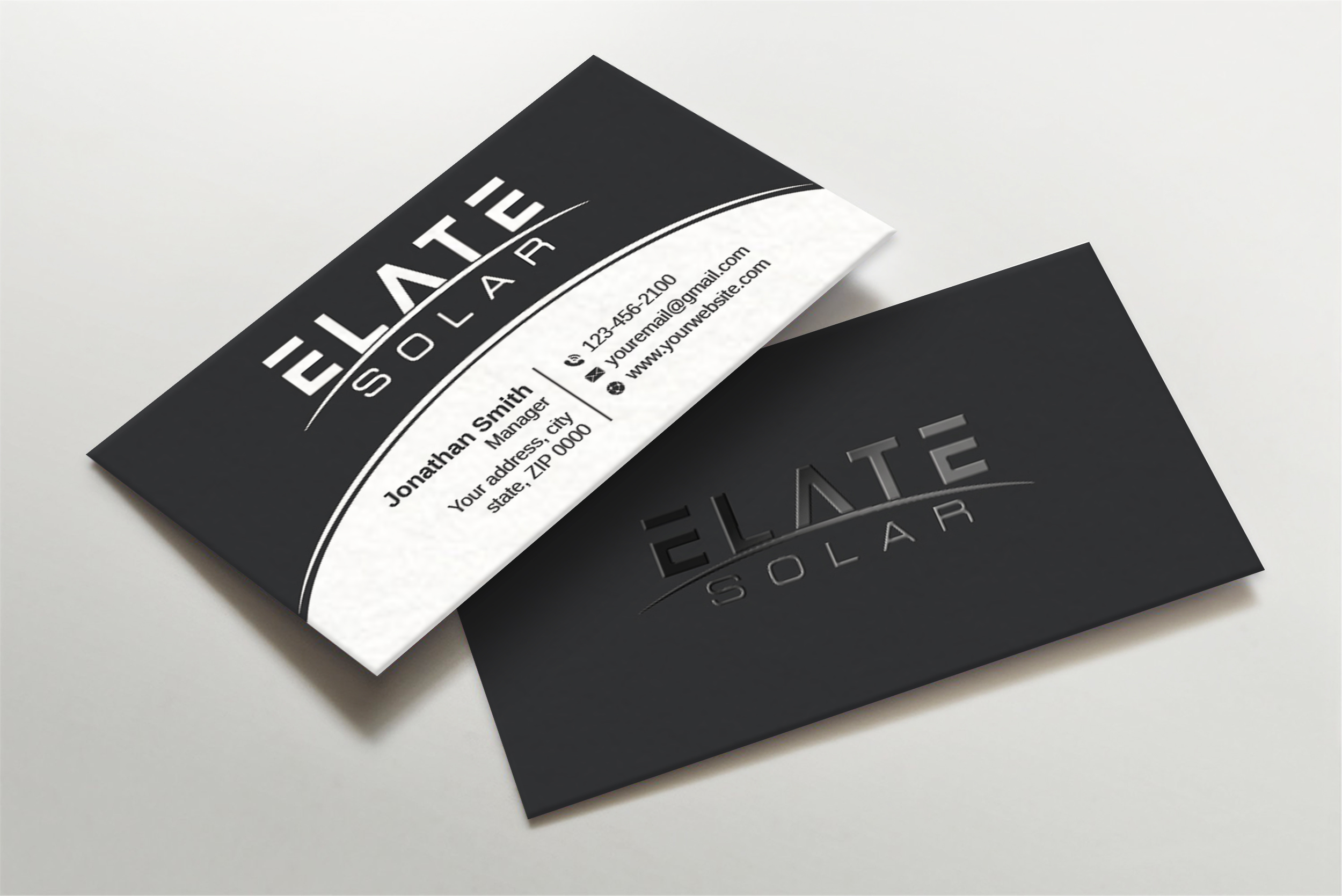 Business Card Design by LAXMI DESIGNHUB for Elate Solar | Design #27630816