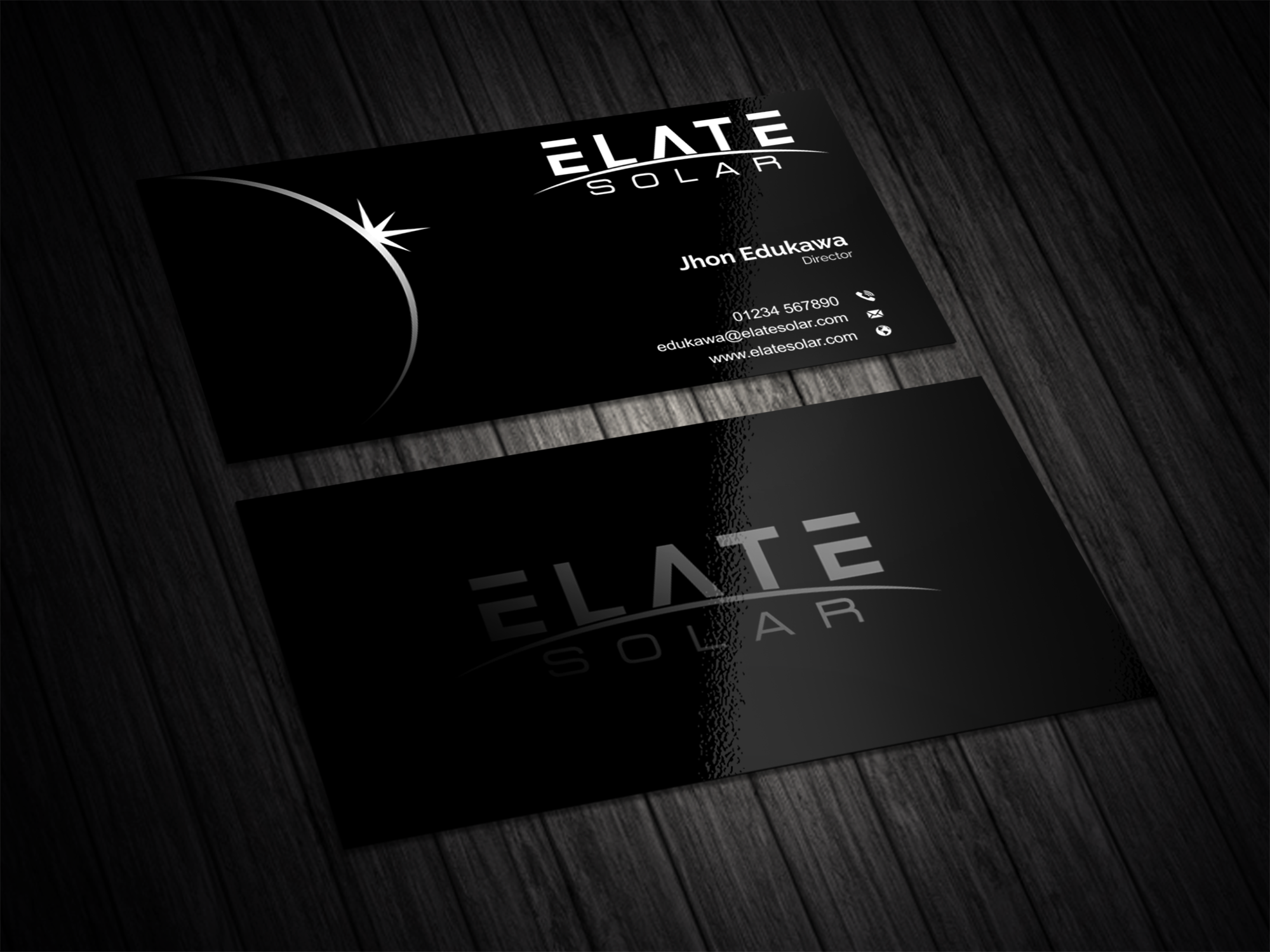 Business Card Design by vintana for Elate Solar | Design #27656548