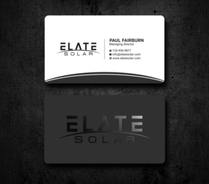 Business Card Design by Uttom 2 for Elate Solar | Design: #27624696