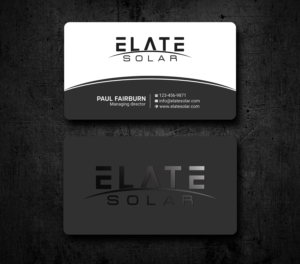 Business Card Design by Uttom 2 for Elate Solar | Design: #27624697