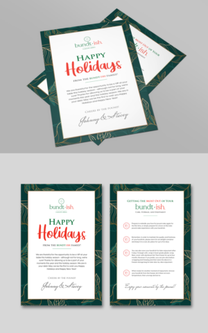 Double sided customer happy holidays and thank you card  | Graphic Design by ZeneFashions