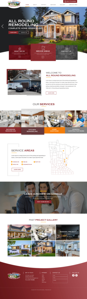 All Around Remodeling Website. Apparently I need to lengthen this title to appease design crown | Web-Design von Blue Sparrow