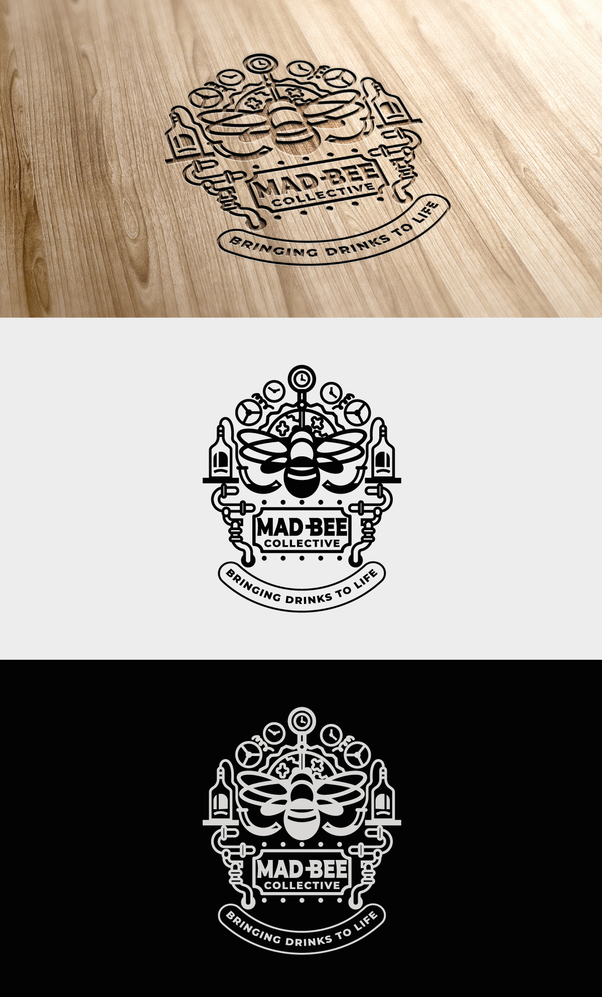 Diseño de Logo por AnnaRoshch para Mad Bee Collective | Diseño #27659533