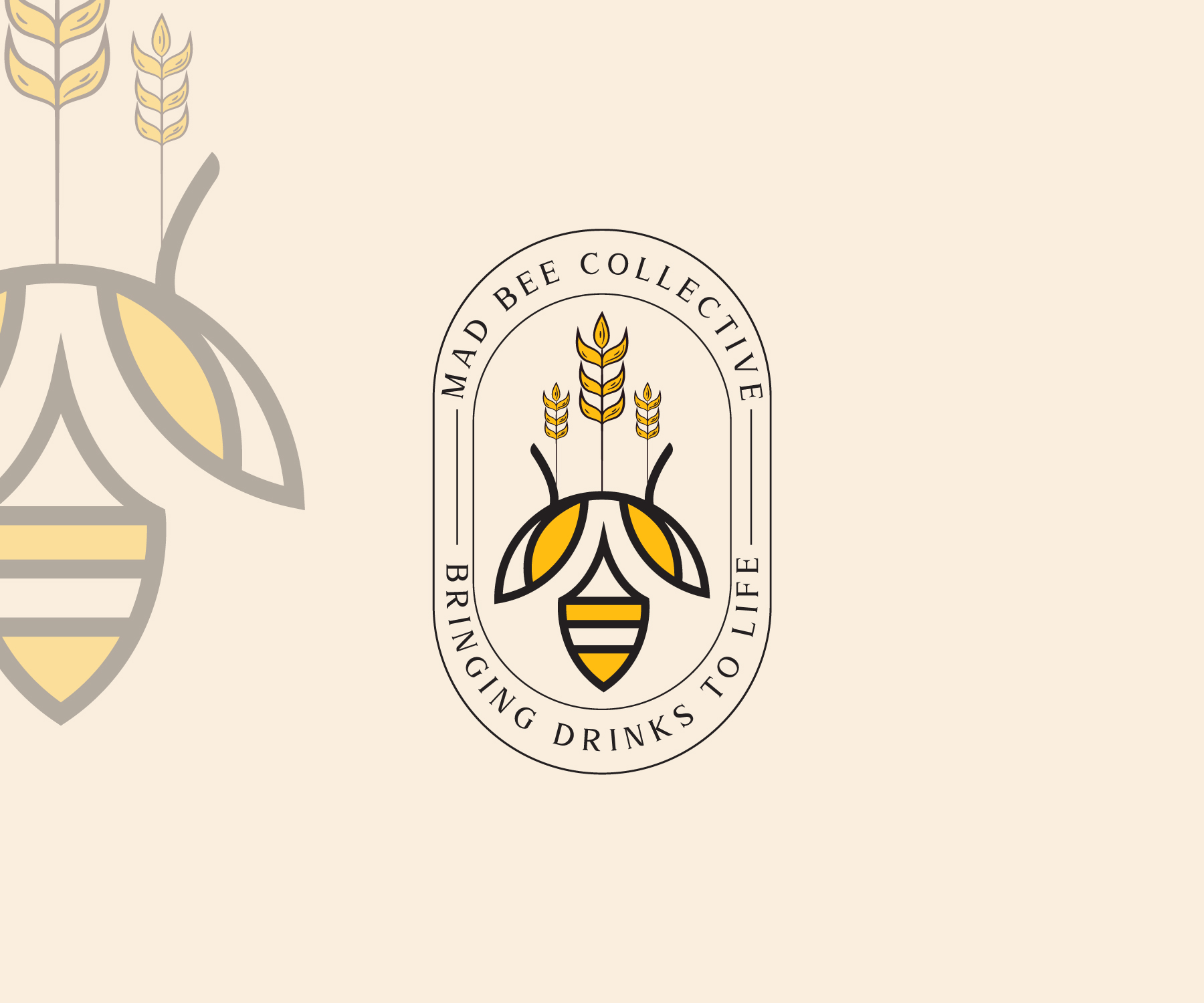 Logo Design by AnteMeridiem for Mad Bee Collective | Design #27650982