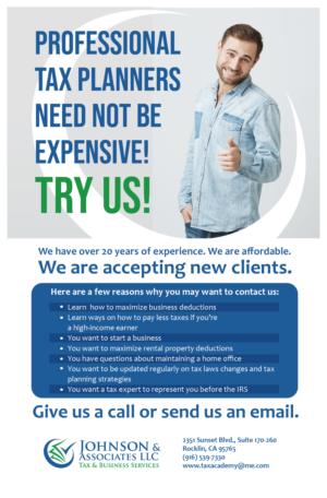 Werbe-Design von Javelin Studio für New Beginnings Tax Resolution | Design: #27631360