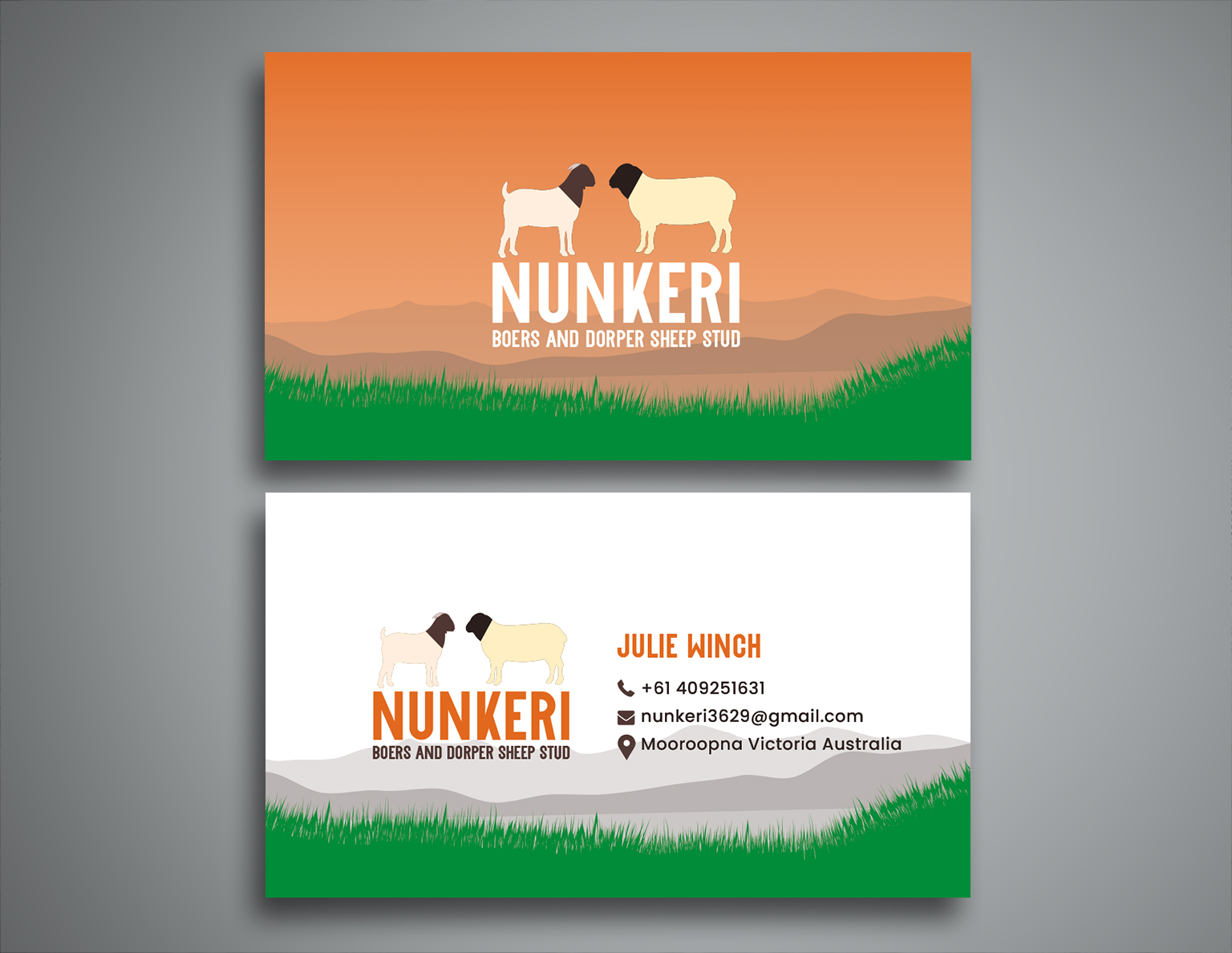 Business Card Design by Creative Moon Design for Nunkeri Boers  | Design #27643679