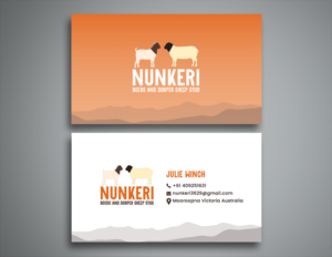 established boer goat stud and dorper sheep stud need an updated look | Business Card Design by Creative Moon Design