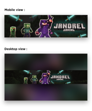 Minecraft Youtube Channel Theme for JandrelGaming | YouTube Design by UD Designs