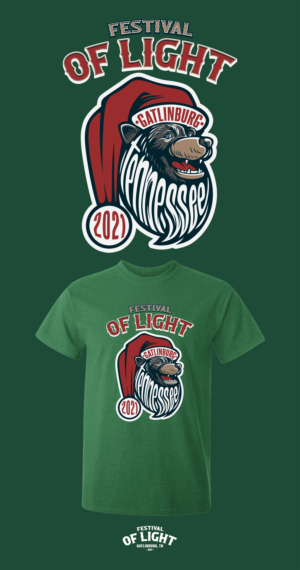 Black Bear Santa Clause T-shirt | Design de T-shirt par Jagerstraum