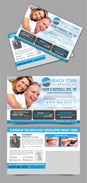 Postcard Design by Designers Hub for Beach Town Braces | Design: #27645335