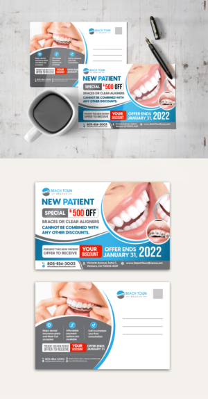 Design de Carte Postale par debdesign pour Beach Town Braces | Design : #27649964