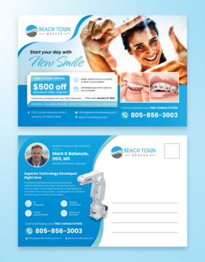 Postkarten-Design von sun_design für Beach Town Braces | Design #27651090