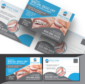 Design de Carte Postale par Deziners Zone pour Beach Town Braces | Design : #27638877