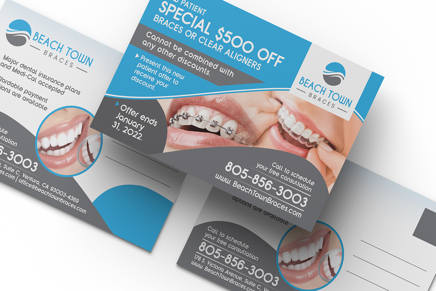 Postcard Design by Deziners Zone for Beach Town Braces | Design #27638879