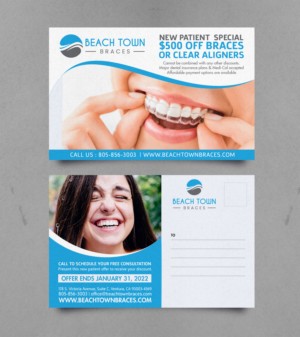 Design de Carte Postale par chandrayaan.creative pour Beach Town Braces | Design : #27649075