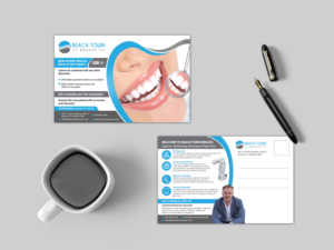 Postcard Design by GraphicsGuru for Beach Town Braces | Design: #27639751
