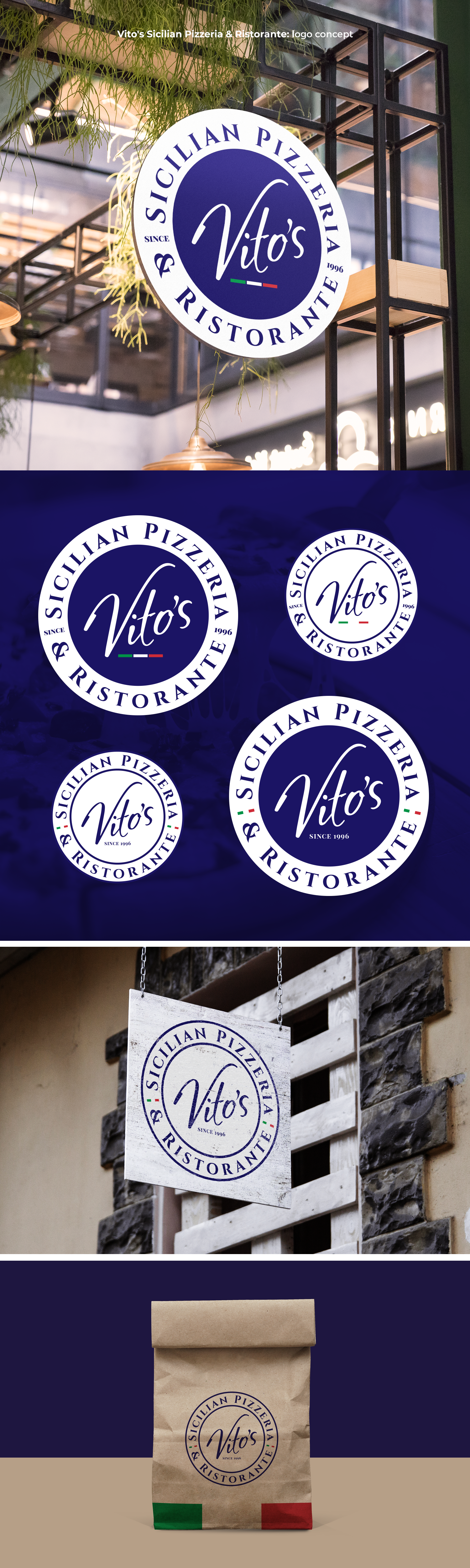 Design de Logo par Oleksandr Tovarkov pour Vito's Sicilian Pizzeria & Ristorante | Design #27638626