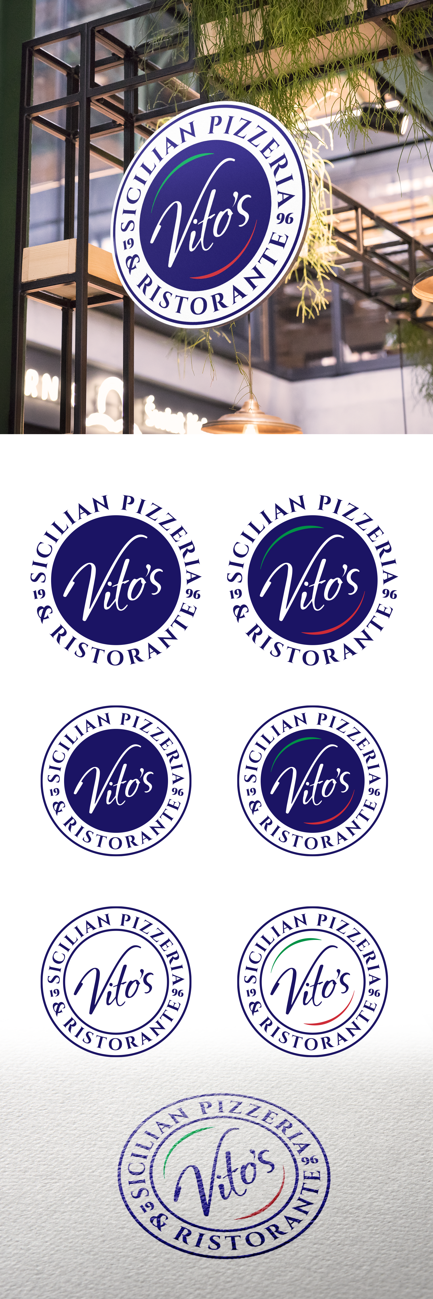 Logo-Design von Oleksandr Tovarkov für Vito's Sicilian Pizzeria & Ristorante | Design #27643168