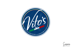 Vito's Sicilian Pizzeria & Ristorante | Diseño de Logo por InkThink by Scaurus