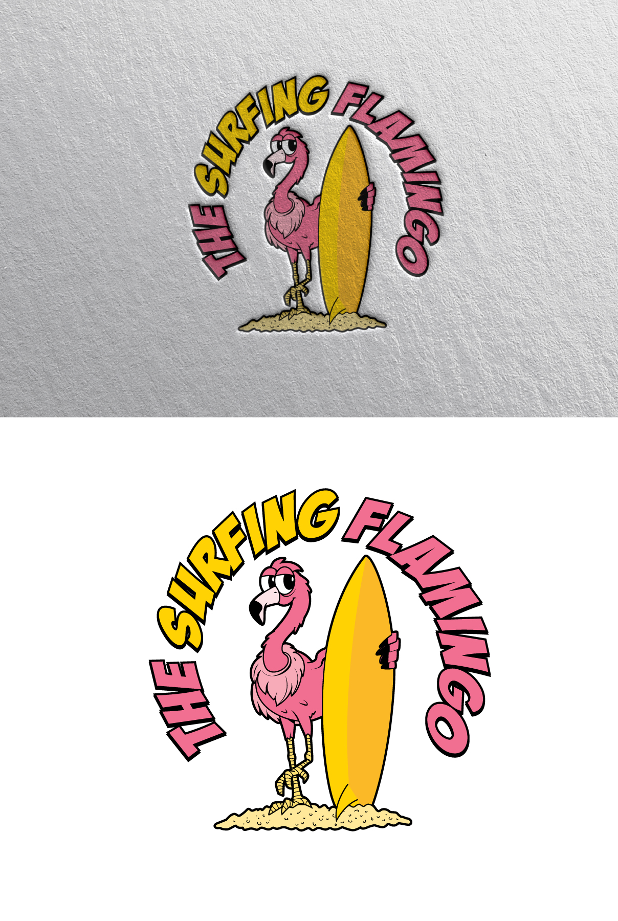 Logo Design by blue eye for The Surfing Flamingo | Design #27640292