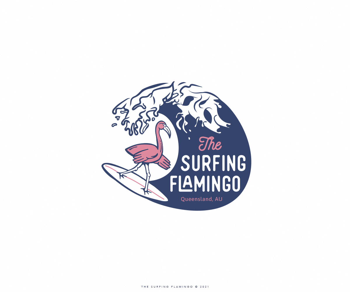 Logo-Design von GBDESIGN für The Surfing Flamingo | Design #27653078