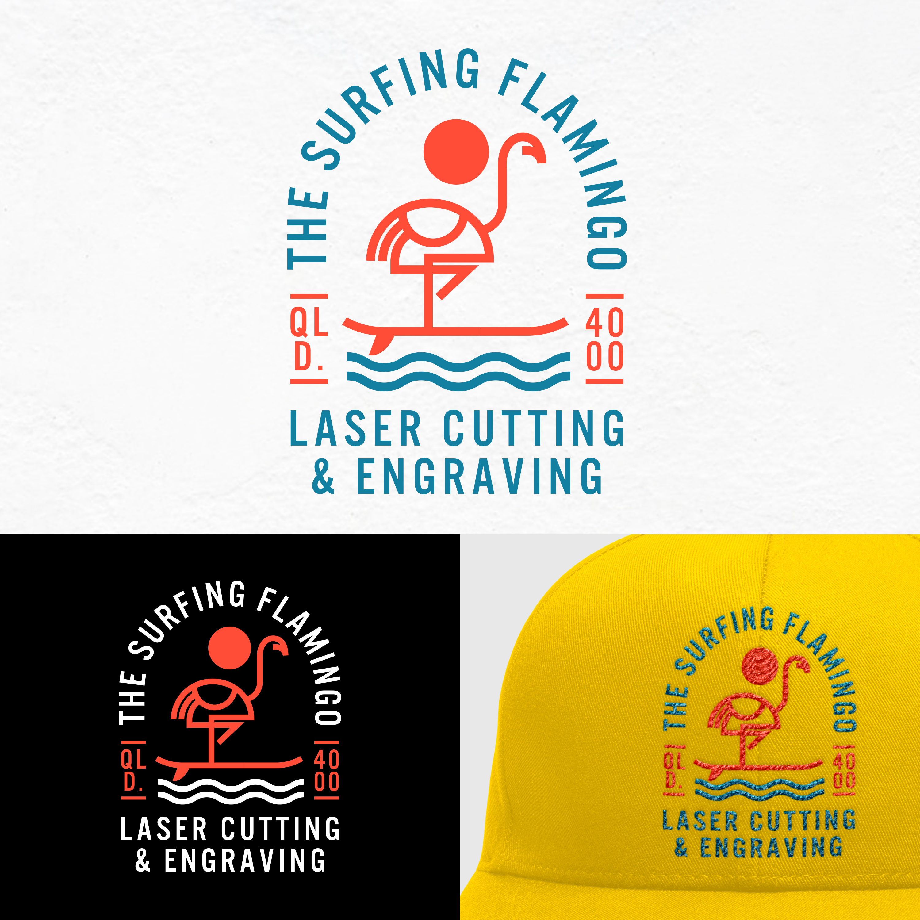 Logo Design by simple mind for The Surfing Flamingo | Design #27635528